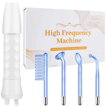 High Frequency Wand “C Blue Portable Skin Therapy Machine for Anti-Aging - Skin Tightening - Wrinkle Reducing - Dark Circles - 4 in 1