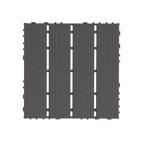 DIY friendly, easy to clean interlocking deck tiles, 11.8