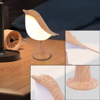 Touch Bird LED Table Lamp Cordless Desk Light 3 Level Brightness 6W USB Charging