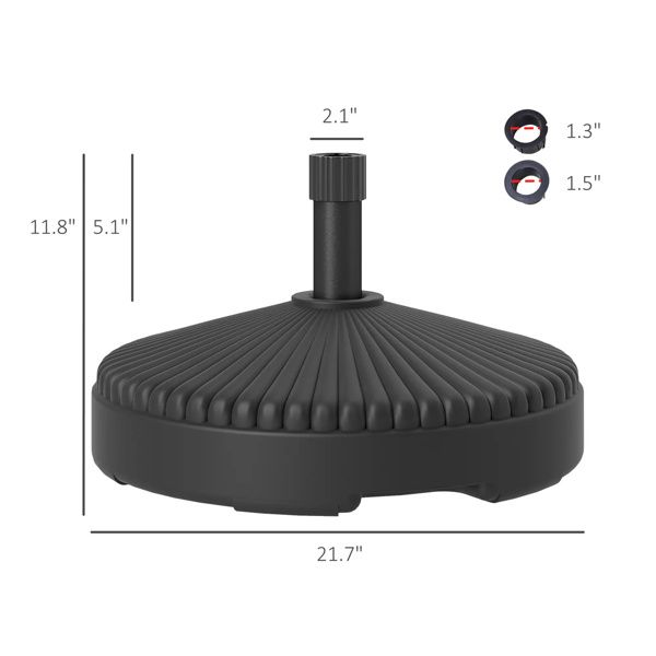 黑色圆形露台伞座 （amazon shipping-发货，WALMART禁止销售）周末不发货-2