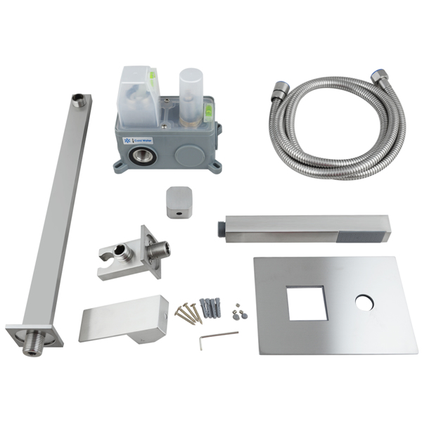 Enhance Your Shower with 12 Stainless Steel Rain Shower Set - Wall Mount Easy