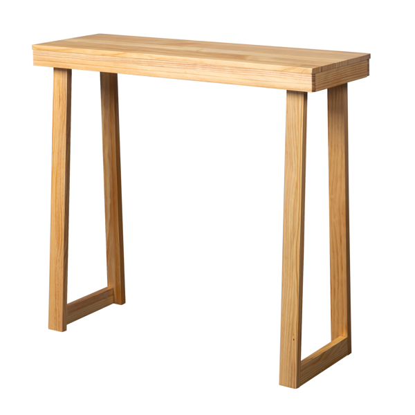 35.8 Inch Solid Wood Console Table for Entryway, Sofa Table Narrow Entryway Table for Hallway, Behind The Couch, Living Room, Foyer, Wood Color