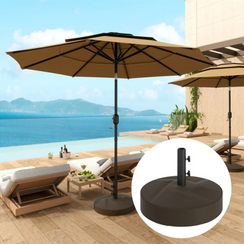 Brown Heavy Duty Outdoor Umbrella Stand Base with Stand