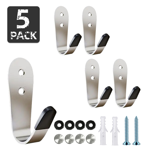 Stainless steel hardware practical bathroom door panel, closet, bag and miscellaneous items large-sized hook