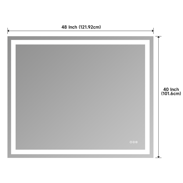 48x40“无框环保银镜双LED灯条前后照明【周末不发货，TK/TEMU订单仅支持自提】-2