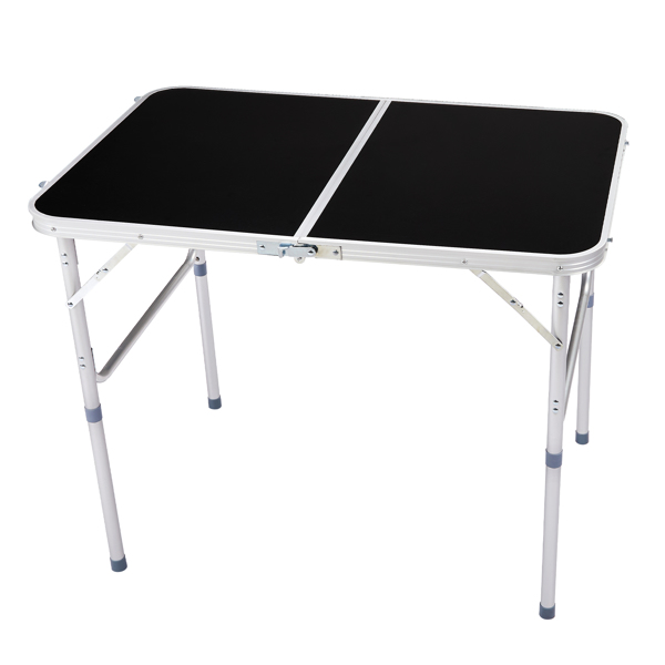  3ft  Aluminum Alloy Folding Table Black