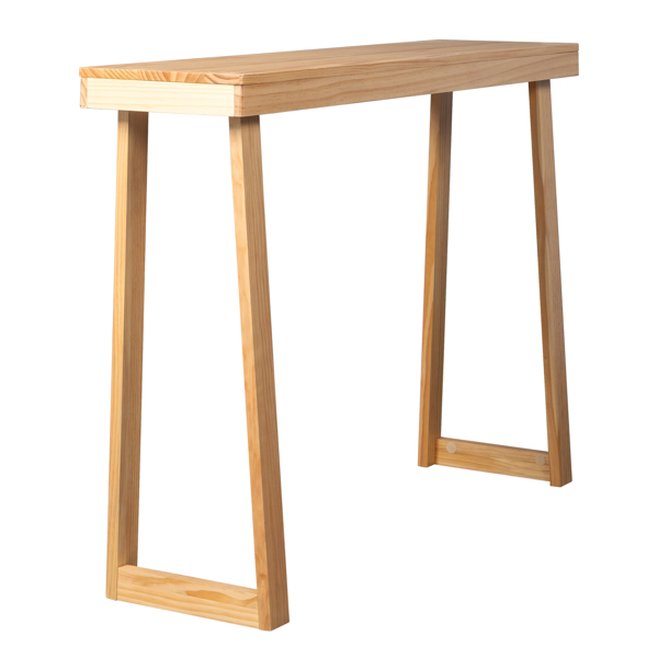 43.3 Inch Solid Wood Console Table for Entryway, Sofa Table Narrow Entryway Table for Hallway, Behind The Couch, Living Room, Foyer, Wood Color
