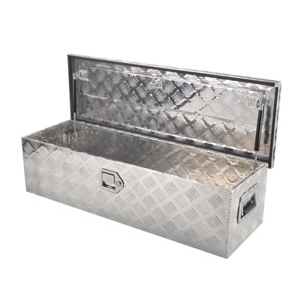 工具箱 39”Silver Aluminum Tool Storage Box for Pickup Truck Bed + Lock MT018011（Amazon & Temu Ban Sale）(No support for returns without reason)