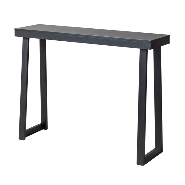43.3 Inch Solid Wood Console Table for Entryway, Sofa Table Narrow Entryway Table for Hallway, Behind The Couch, Living Room, Foyer, Black