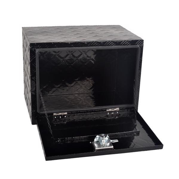 24''Black Aluminum Tool Storage Box for Pickup Truck Bed + Lock MT018006（Amazon & Temu Ban Sale）(No support for returns without reason)
