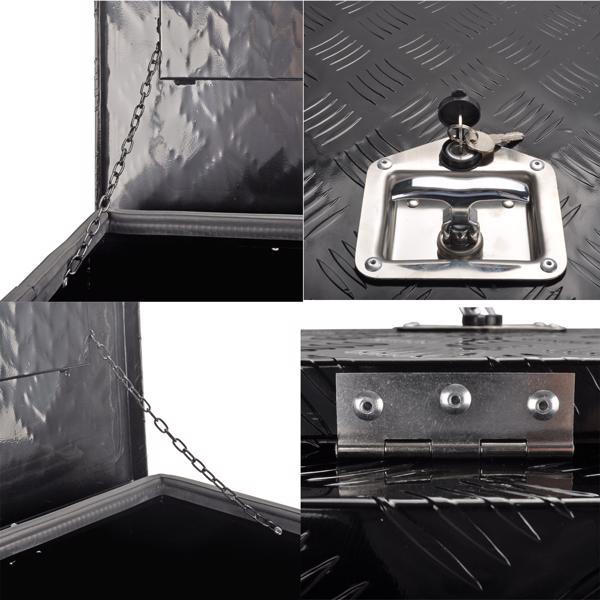 36''Black Aluminum Tool Storage Box for Pickup Truck Bed + Lock MT018004（Amazon & Temu Ban Sale）(No support for returns without reason)