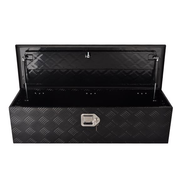 Black Aluminum Tool Storage Box for Pickup Truck Bed + Lock MT018002（Amazon & Temu Ban Sale）(No support for returns without reason)