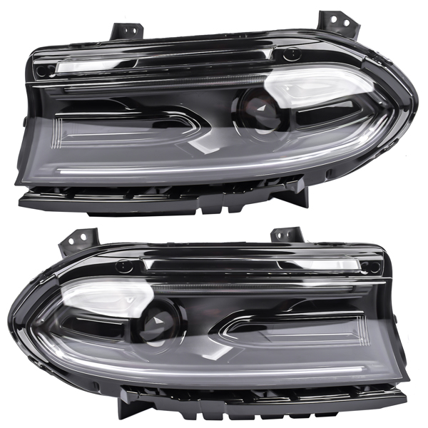 2x Headlight Halogen LED DRL Left & Right For Dodge Charger 2022-2023 68546771AC