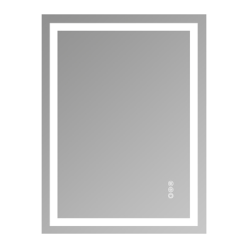 24x32\\" Frameless Tempered Mirror Dual LED Light Strips Front and Back Lighting[Unable to ship on weekends,usps/fedex]