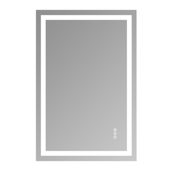 24x36\\" Frameless Tempered Mirror Dual LED Light Strips Front and Back Lighting[Unable to ship on weekends,usps/fedex]