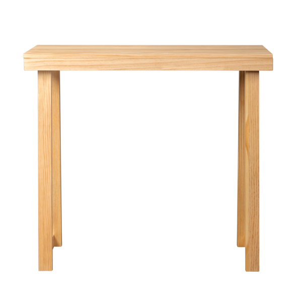 35.8 Inch Solid Wood Console Table for Entryway, Sofa Table Narrow Entryway Table for Hallway, Behind The Couch, Living Room, Foyer, Wood Color