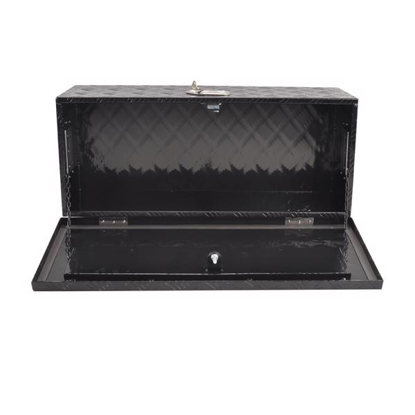 Black Aluminum Tool Storage Box for Pickup Truck Bed + Lock MT018003（Amazon & Temu Ban Sale）(No support for returns without reason)