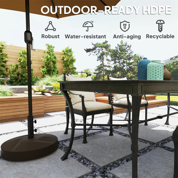 棕色重型户外伞架底座带支架 （amazon shipping-发货，WALMART禁止销售）周末不发货-7