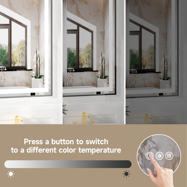 72x36“黑色环保银镜双LED灯条前后照明+LTL【周末不发货，TK/TEMU订单仅支持自提】-6