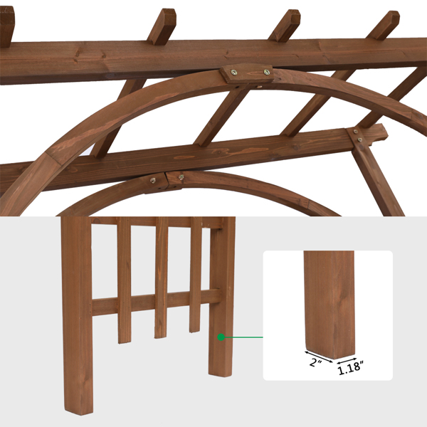 Beautiful And Practical Garden Arch Dark Brown