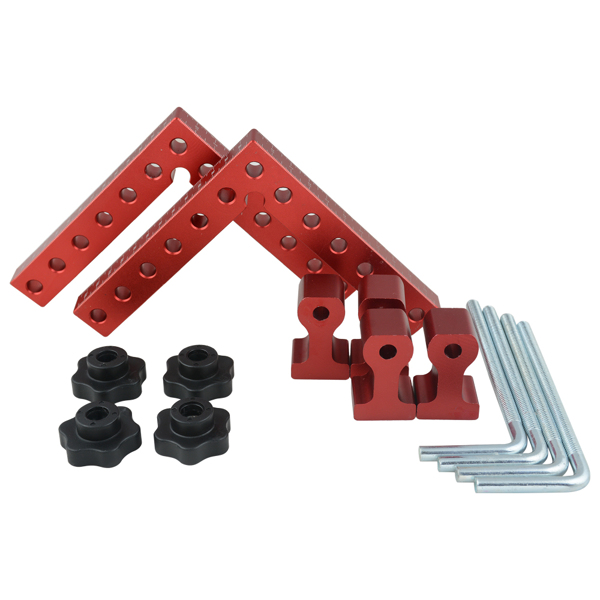 Get Precise Woodworking Results with 6pc Set of 14cm 90 Degree Angles Positioning Squares & Clamps Clips