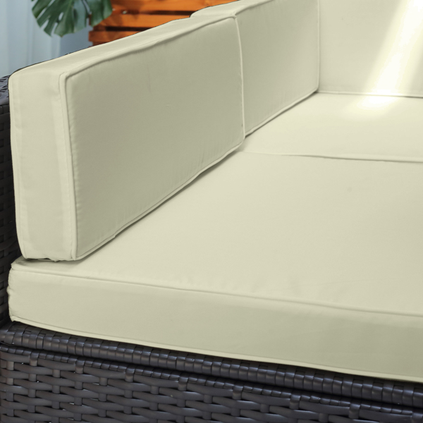 Rattan Three-Seat Sofa