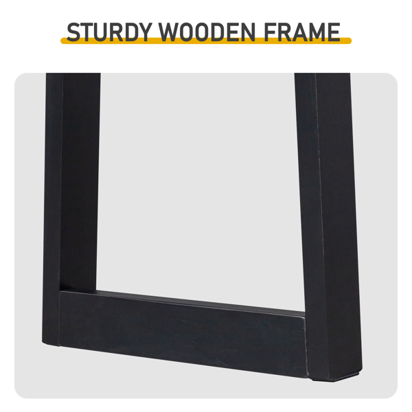 43.3 Inch Solid Wood Console Table for Entryway, Sofa Table Narrow Entryway Table for Hallway, Behind The Couch, Living Room, Foyer, Black