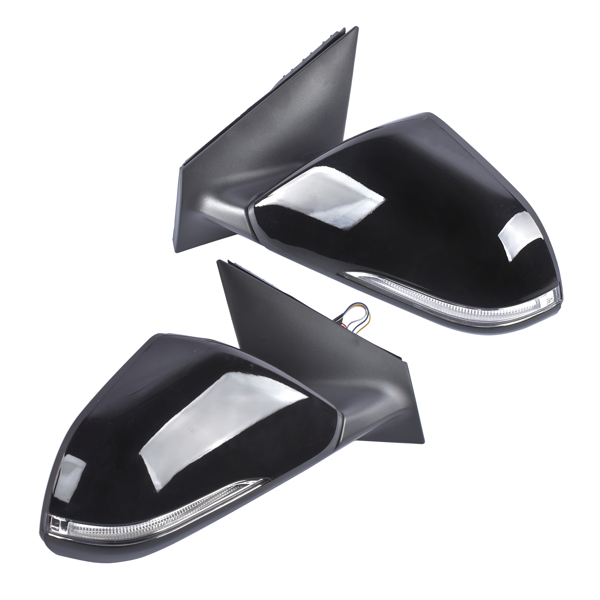 2Pcs Front Mirrors Left & Right w/ Signal Light Blind Spot Non-Heated for Hyundai Sonata 2018-2019