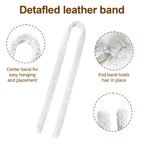 Satin heatless hair curler, Lazy Natural Soft Wave DIY heatless curls for Sleep in Overnight, for All Hair Types - White
