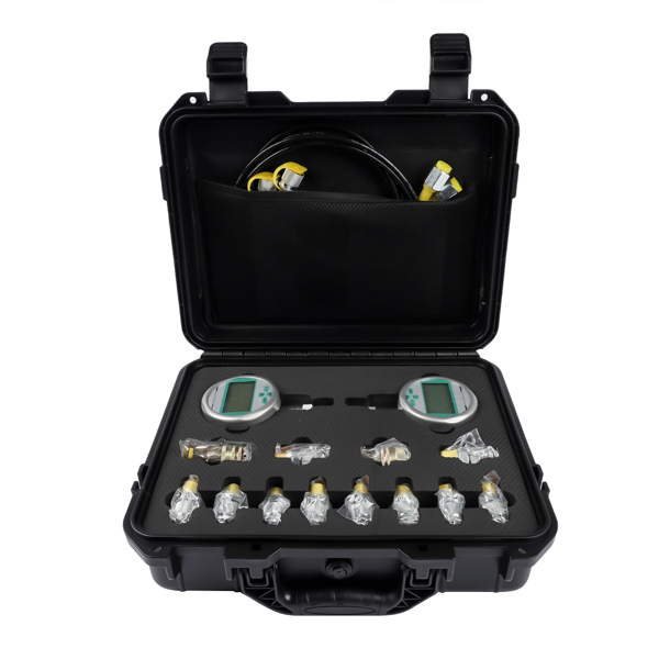80M Digital Hydraulic Pressure Test Kit Gauge Coupling Hose with Case for Excavator