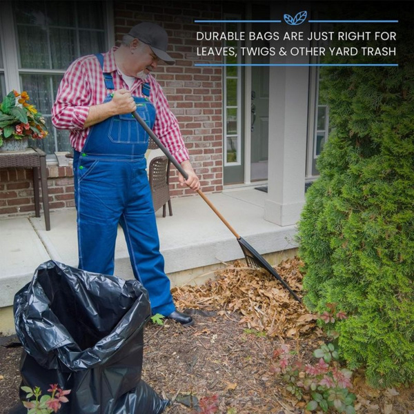 65 Gallon Extra Large Trash Bags - 100 Count Thickened Heavy Duty Black Garbage Bags for Outdoor Use, Moving Boxes, Bulk Waste - High Load Capacity