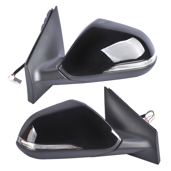 2Pcs Front Mirrors Left & Right w/ Signal Light Blind Spot Non-Heated for Hyundai Sonata 2018-2019