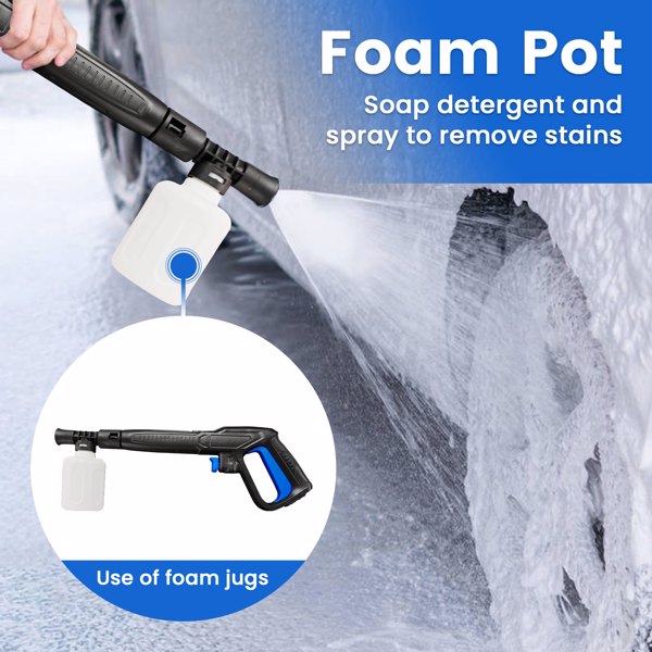 Electric Pressure Washer, Electric Power Washer with Rotatable Nozzles, 3200 PSI Max 2.2 GPM High Pressure Cleaning Machine with Foam Cannon, Power Washer for Car, Floor, Yard（FBA delivery)