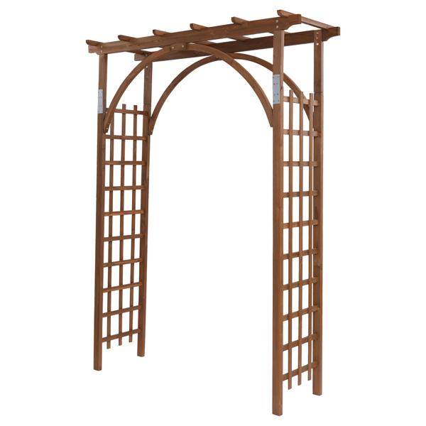 Beautiful And Practical Garden Arch Dark Brown