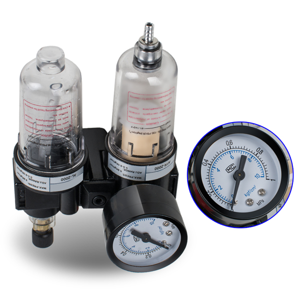 Air Pressure Regulator Oil/Water Separator Trap Filter Airbrush Compressor