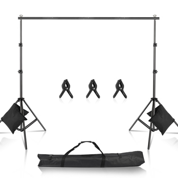  2*3M Backdrop Support Stand Set Black