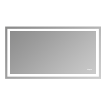 55x30\\" Frameless Eco-Friendly Silver Mirror Dual LED Light Strips Front and Back Lighting[Unable to ship on weekends,usps/fedex]