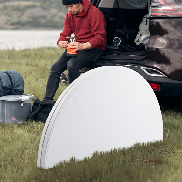 48inch Round Folding Table Outdoor Folding Utility Table White