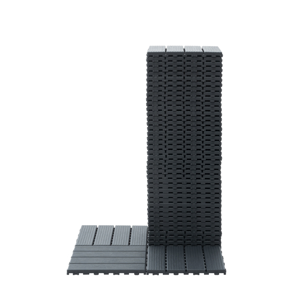 DIY friendly, easy to clean interlocking deck tiles, 11.8