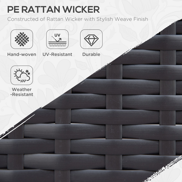 Rattan Three-Seat Sofa