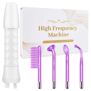 High Frequency Wand “C Violet Portable Skin Therapy Machine for Anti-Aging - Skin Tightening - Wrinkle Reducing - Dark Circles - 4 in 1