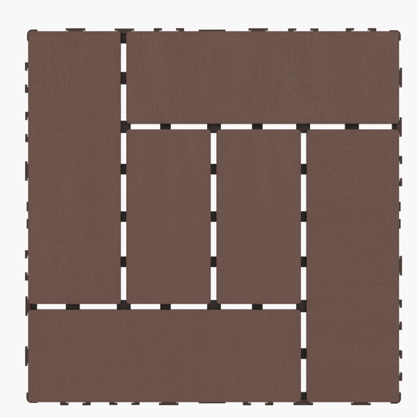 DIY friendly, easy to clean interlocking deck tiles, 11.8