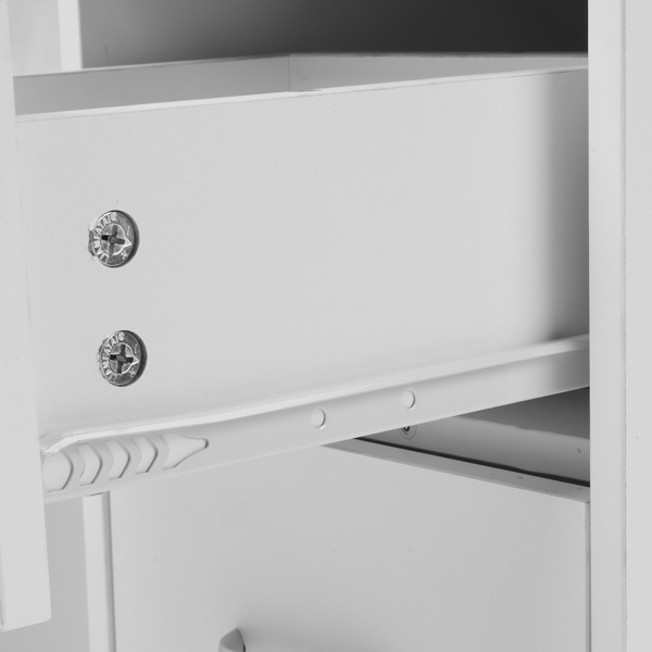 【Same code 64112382】MDF Single Door 4 Drawers With Fan White Nail Table