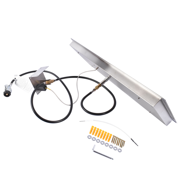 36x12-inch Fire Pit Pan Stainless Steel Fire Pit Burner Kit Rectangular Indoor or Outdoor