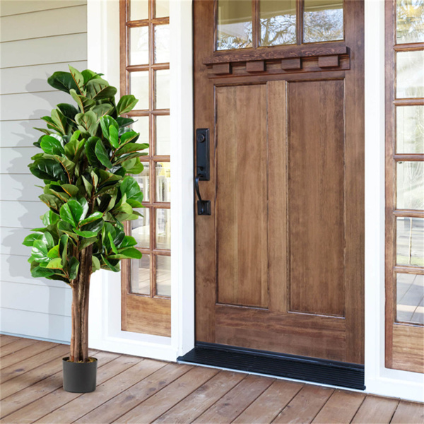 5 Feet Artificial Fiddle Leaf Fig Tree Outdoor Office Decorative Planter