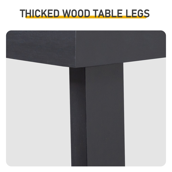35.8 Inch Solid Wood Console Table for Entryway, Sofa Table Narrow Entryway Table for Hallway, Behind The Couch, Living Room, Foyer, Black