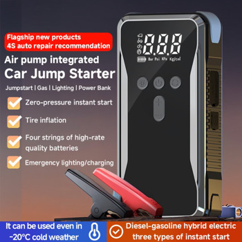 Jump Starter with Air Compressor 12V 4000A 7.0L Gas/5.5L Diesel Car Battery Starter Digital Tire Inflator
