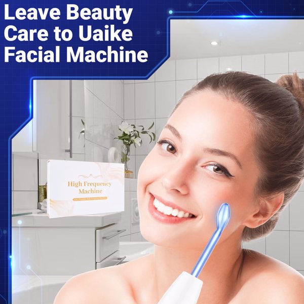 High Frequency Wand “C Blue Portable Skin Therapy Machine for Anti-Aging - Skin Tightening - Wrinkle Reducing - Dark Circles - 4 in 1
