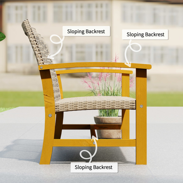 3-Seat Wicker Outdoor Couch Patio Sofa