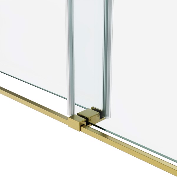 60*66“无框双滑动淋浴门，双淋浴门，3/8”（10mm）SGCC钢化玻璃，不锈钢[周末无法发货+LTL]-6